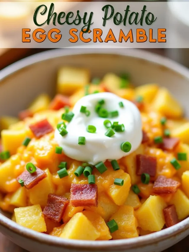Cheesy Potato Egg Scramble – Quick & Delicious Breakfast Idea