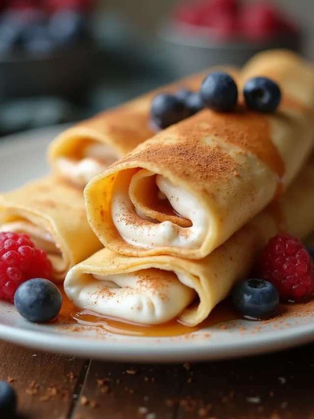Cinnamon Roll Protein Crepes