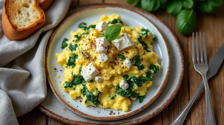 scrambled eggs with spinach main dish (3)