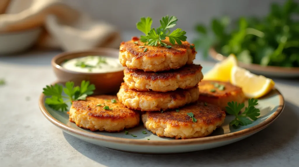 salmon cake recipe Presentation